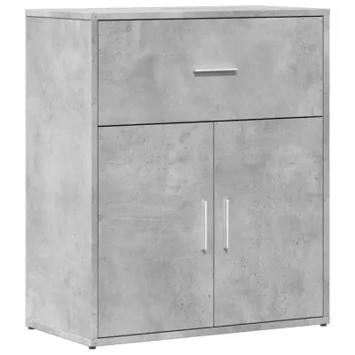 vidaXL Komoda betonsko siva 60x31x70 cm inženirski les