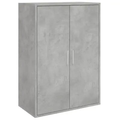 vidaXL Komoda betonsko siva 60x31x84 cm inženirski les