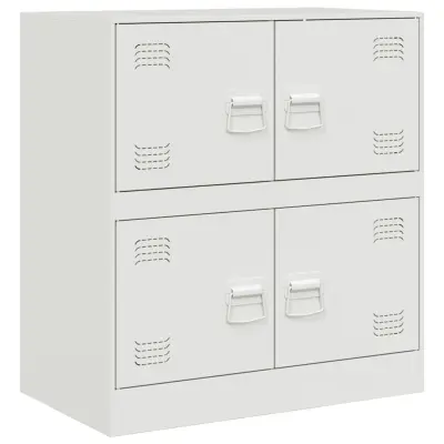 vidaXL Komoda bela 67x39x73 cm jeklo