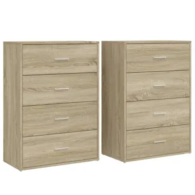 vidaXL Komoda 2 kosa sonoma hrast 60x31x84 cm inženirski les