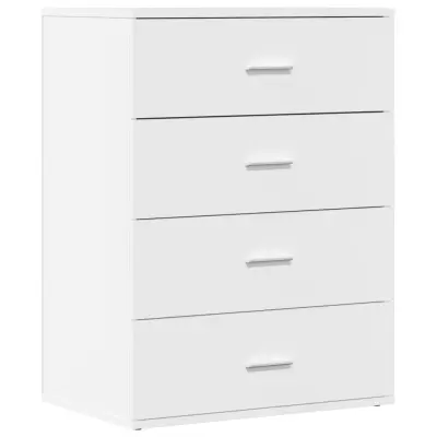 vidaXL Komoda bela 60x39x80 cm inženirski les