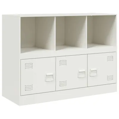 vidaXL Komoda bela 99x39x73 cm jeklo