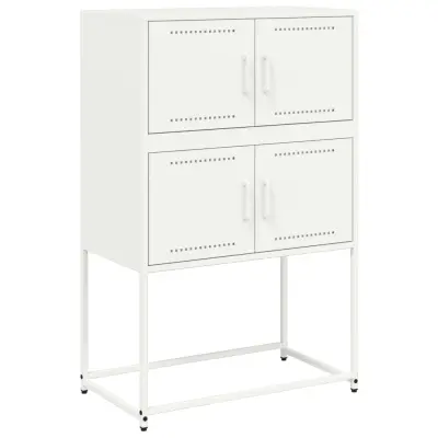 vidaXL Komoda bela 68,5x38,5x107 cm jeklo