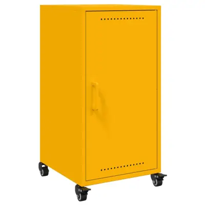 vidaXL Komoda gorčično rumena 36x39x72 cm jeklo