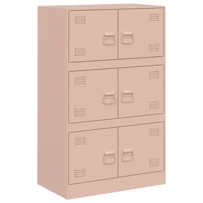 vidaXL Komoda roza 67x39x107 cm jeklo