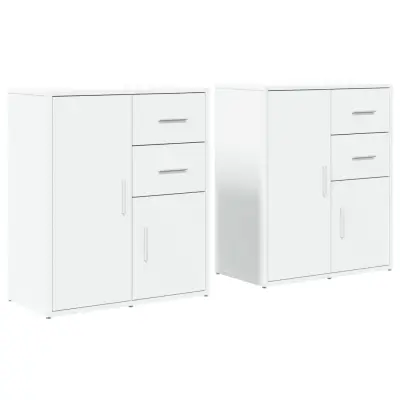 vidaXL Komoda 2 kosa bela 60x31x70 cm inženirski les