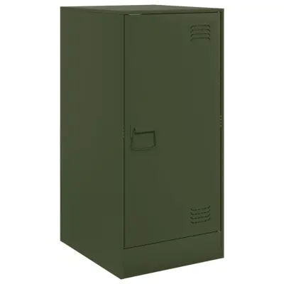 vidaXL Komoda olivno zelena 34,5x39x73 cm jeklo
