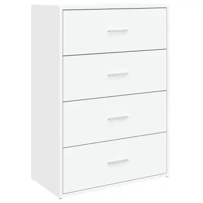 vidaXL Komoda bela 60x31x84 cm inženirski les