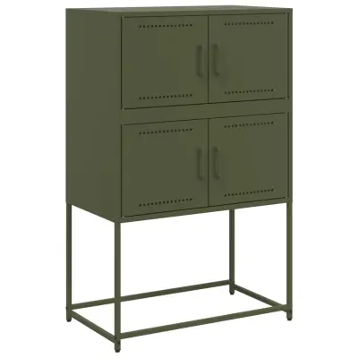 vidaXL Komoda olivno zelena 68,5x38,5x107 cm jeklo
