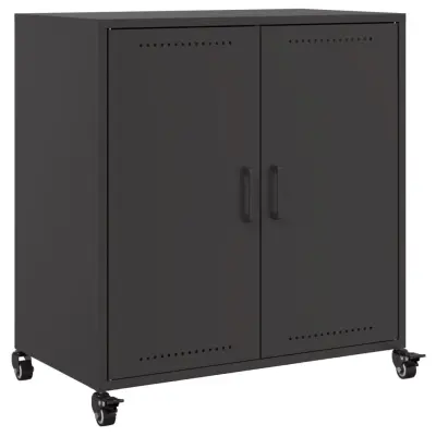 vidaXL Komoda črna 68,5x39x72 cm jeklo