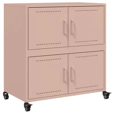 vidaXL Komoda roza 68x39x72 cm jeklo