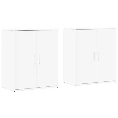 vidaXL Komoda 2 kosa bela 60x31x70 cm inženirski les