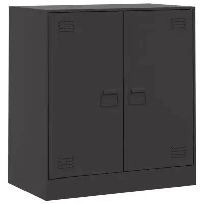 vidaXL Komoda črna 67x39x73 cm jeklo