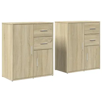 vidaXL Komoda 2 kosa sonoma hrast 60x31x70 cm inženirski les