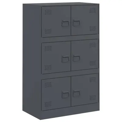 vidaXL Komoda antracitna 67x39x107 cm jeklo