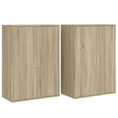 vidaXL Komoda 2 kosa sonoma hrast 60x31x84 cm inženirski les