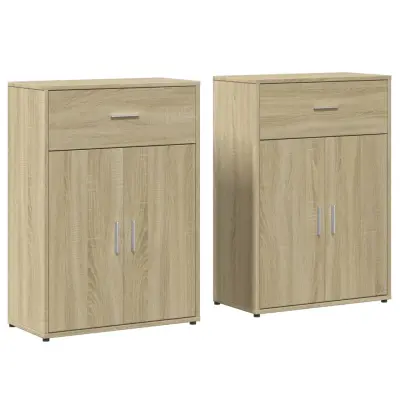 vidaXL Komoda 2 kosa sonoma hrast 60x30x84 cm inženirski les