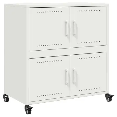 vidaXL Komoda bela 68x39x72 cm jeklo