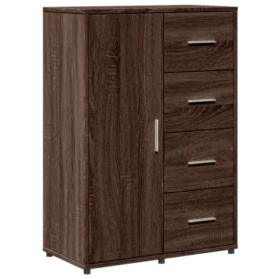 vidaXL Komoda rjavi hrast 60x31x84 cm inženirski les