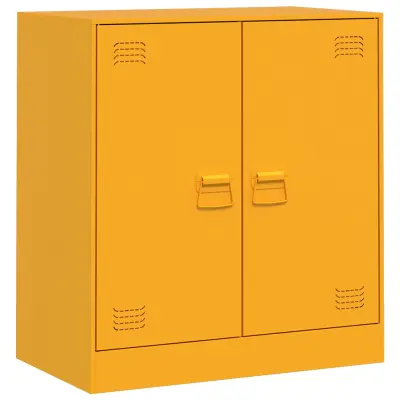 vidaXL Komoda gorčično rumena 67x39x73 cm jeklo