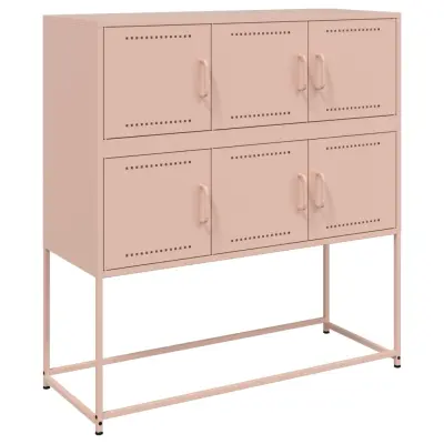 vidaXL Komoda roza 100,5x39x107 cm jeklo