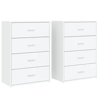 vidaXL Komoda 2 kosa bela 60x31x84 cm inženirski les