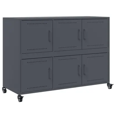 vidaXL Komoda antracitna 100,5x39x72 cm jeklo