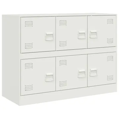 vidaXL Komoda bela 99x39x73 cm jeklo
