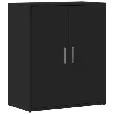 vidaXL Komoda črna 60x31x70 cm inženirski les