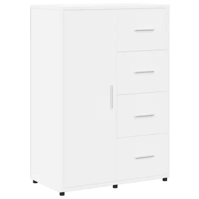 vidaXL Komoda bela 60x31x84 cm inženirski les