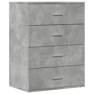 vidaXL Komoda betonsko siva 60x39x80 cm inženirski les