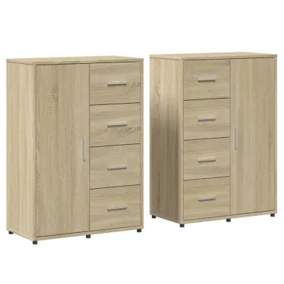 vidaXL Komoda 2 kosa sonoma hrast 60x31x84 cm inženirski les