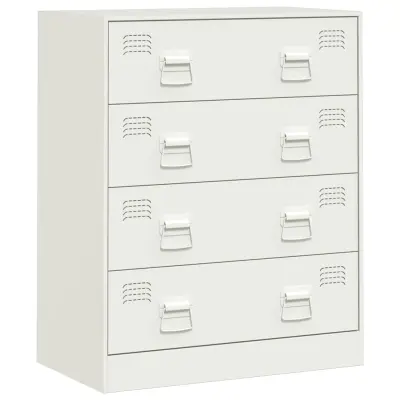 vidaXL Komoda bela 67x39x83 cm jeklo
