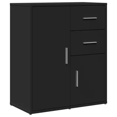 vidaXL Komoda črna 60x31x70 cm inženirski les