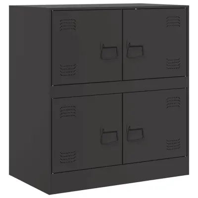 vidaXL Komoda črna 67x39x73 cm jeklo