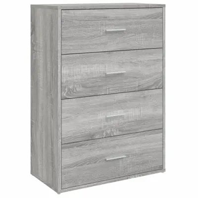 vidaXL Komoda siva sonoma 60x31x84 cm inženirski les