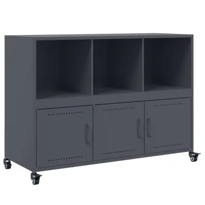 vidaXL Komoda antracitna 100,5x39x72 cm jeklo