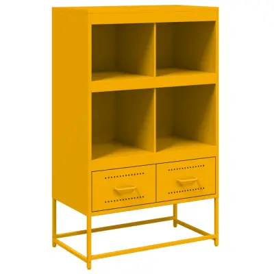 vidaXL Visoka omara gorčično rumena 68x39x111,5 cm jeklo