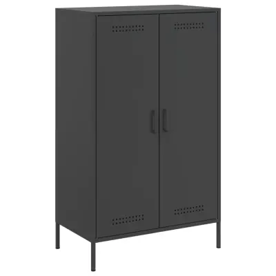 vidaXL Visoka omara črna 68x39x113 cm jeklo