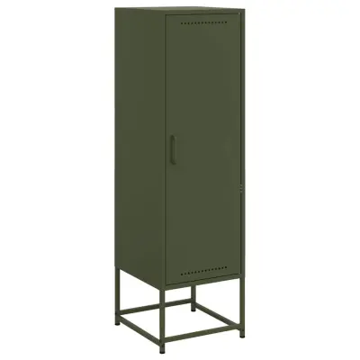 vidaXL Visoka omara olivno zelena 36x39x123 cm jeklo