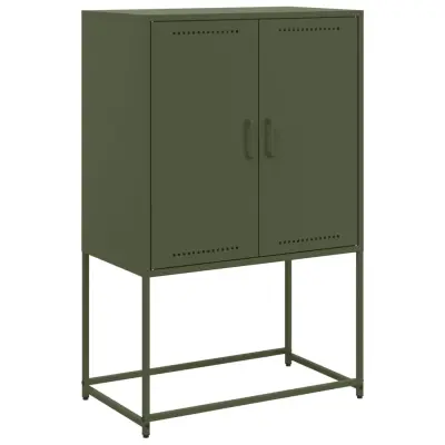 vidaXL Visoka omara olivno zelena 68,5x38,5x107 cm jeklo