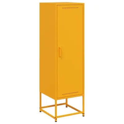 vidaXL Visoka omara gorčično rumena 36x39x123 cm jeklo