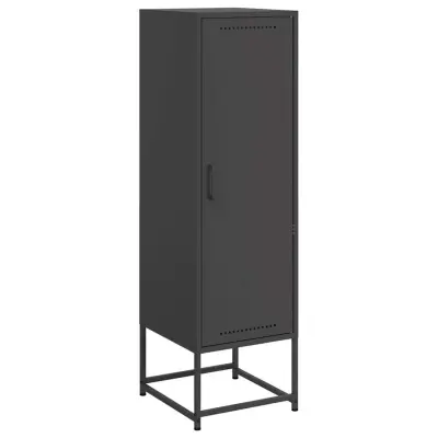 vidaXL Visoka omara črna 68x39x60,5 cm jeklo