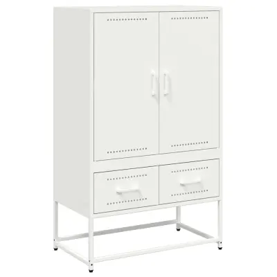 vidaXL Visoka omara bela 68x39x111,5 cm jeklo