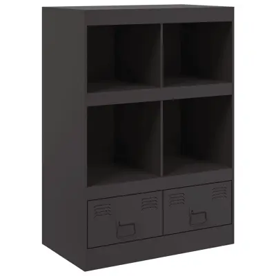 vidaXL Visoka omarica črna 67x39x95 cm jeklo