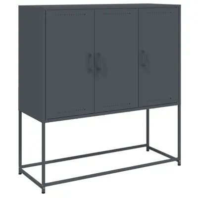 vidaXL Visoka omarica antracitna 100,5x39x107 cm jeklo
