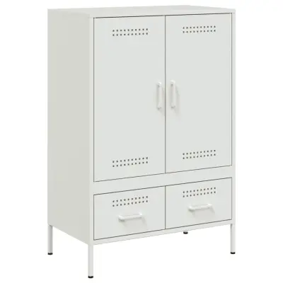 vidaXL Visoka omara bela 68x39x101,5 cm jeklo