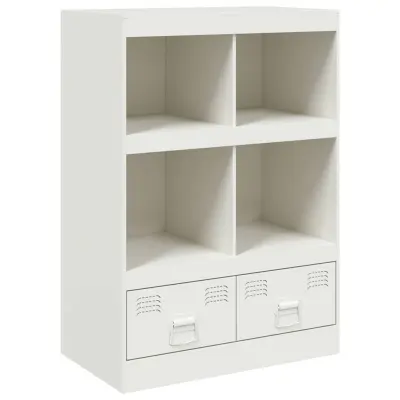 vidaXL Visoka omarica bela 67x39x95 cm jeklo