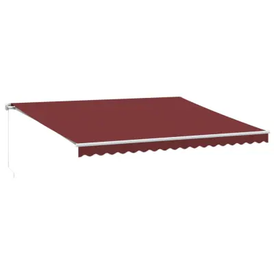 vidaXL Ročno zložljiva tenda LED bordo 450x350 cm