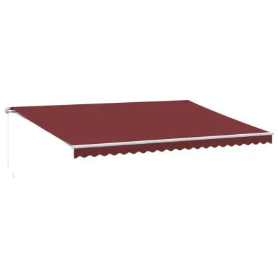 vidaXL Ročno zložljiva tenda LED bordo 500x350 cm